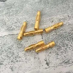 じ　バナナプラグ　コネクタ　オス 直径4mm 6個 BNL40 金メッキ