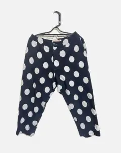 【ヒミツキチ】レディース オシャレ ドット柄 ステテコ ネイビー M