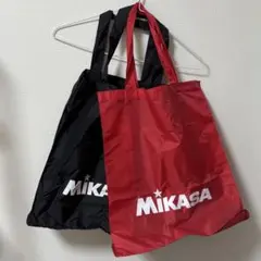 ミカサ　ナイロン　トートバック ブラック レッド 黒 赤