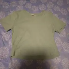 GU ミントグリーン 半袖Tシャツ S　ショート丈