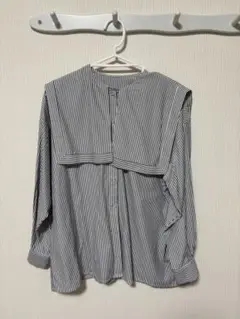 Discoat ストライプ柄 長袖シャツ F