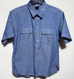 チャムス ビーバーヤーンダイシャンブレーS/Sシャツ メンズ Sサイズ 新品