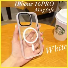 ■iPhone16pro ケース MagSafe クリアホワイト マグセーフ 1