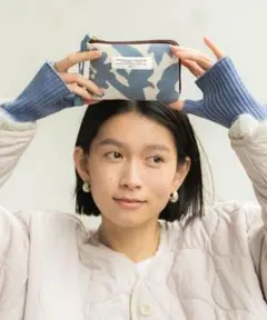 W by Wpc. ニットティッシュポーチ ブルー系 傘 ティッシュケース