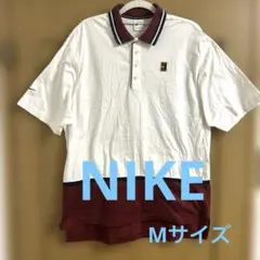 Nike ポロシャツ ホワイト/バーガンディ M