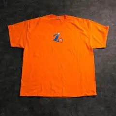 【ヴィンテージ】GILDAN プリントTシャツ オレンジ　古着used SM19