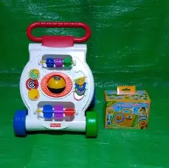 Fisher-Price 音楽付き手押し車とアンパンおもちゃ