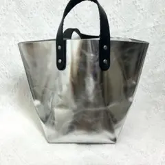 TEMBEA テンベア シルバートートバッグ　日本製　レザー牛皮　ハンドバッグ