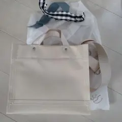 EBAGOS エバゴス　ベージュ スタンディングトートバッグ　М