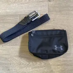 Under Armour ブラック ベルトとポーチセット
