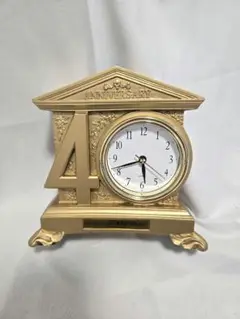 ミズノ 記念品 40周年 クオーツ置き時計 ゴールドカラー