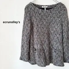ecrunolley's トップス　長袖　ブラウス　ニット　Mサイズ　グレー