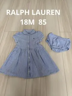 【RALPH LAUREN】ストライプワンピース 18M 85ラルフローレン美品