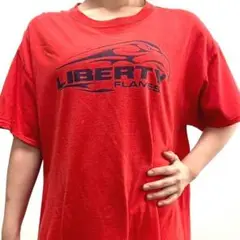 ギルダン Tシャツ LIBERTY レッド 赤色 L 古着