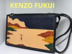KENZO FUKUI 窓　本革ハンドバッグ 美品✨希少 KENZO FUKUI 福井謙三 本革レザー ハンドバッグ