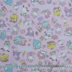 サンリオ　キャラクターズ　うさ耳柄　ピンク　生地　はぎれ　タキシードサム