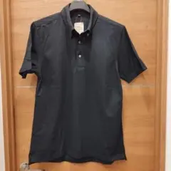 【新品】無印良品 ボタンダウン　半袖ポロシャツ L オーガニックコットン　黒