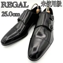 【極美品】 REGAL 636R ダブルモンク 25cm 未使用級 黒