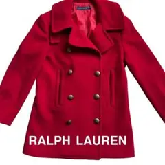 美品♡RALPH LAUREN Pコート カシミヤ混 金ボタン Mサイズ 赤