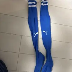 PUMA 青 ストライプ ソックス　サッカー