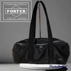 ➁PORTER ポータータンカー トートバッグ ボストンバッグブラックナイロン