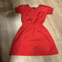agni's b. 半袖レッドワンピース 12 ans