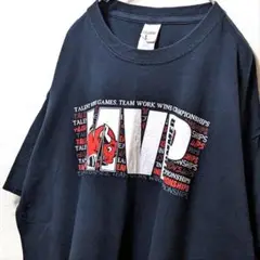 ギルダン MVPプランマー ロゴ Tシャツ ブラック 黒 XL 古着