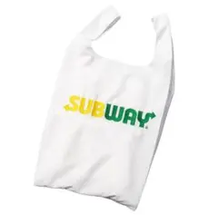 SUBWAY エコバッグ ホワイ トサブウェイ サマーバック ショップトート