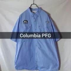 Columbia PFG 半袖シャツ ライトブルー フィッシングシャツ