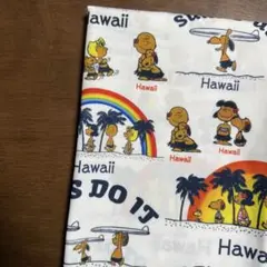 生地　ハギレ　〈スヌーピー ハワイ サーフ③〉