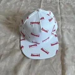 THRASHER ロゴプリント キャップ ホワイト