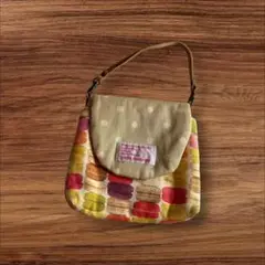 【ハンドメイド】サブバッグ マカロン柄エコバッグ 小物入れ 小さめバック