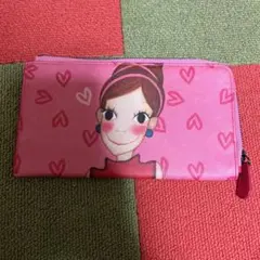 韓国人の作家ユクシムウォンさんのイラスト付き、長革財布