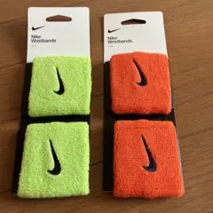NIKE Swoosh Wristbands リストバンド(グリーン・オレンジ)