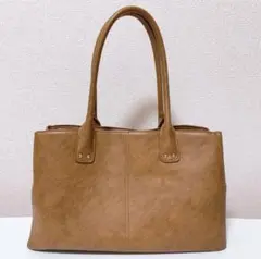 【極美品】ミツミネ　トートバッグ　A4収納可　仕切りあり　ブラウン　オフィス