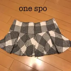 one spo ワンスポ ワン スポ プリーツスカート ミニスカート チェック