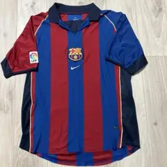 【美品】バルセロナ　ユニフォーム　01/02 正規品】バルセロナ 01-02 ホームユニフォーム home メッシ W杯