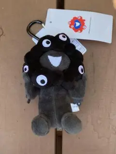 大阪万博 黒ミャクミャクカラビナ付きマスコット ブラック お座り