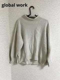 global work☆カノコロールネックニット