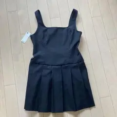 【即購入◎】GU ローウエストプリーツジャンパードレス L ブラック