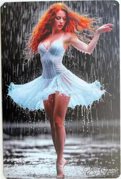 雨の中で踊れ　美女　メタルサイン　インテリア雑貨