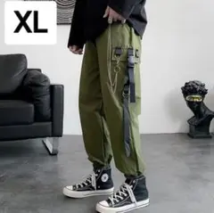 カーキ ワークパンツ カーゴパンツ メンズ XL カジュアル テーパード パンツ