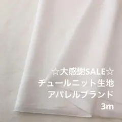 D7L/5740-03◆3m 感謝祭/ポリエステルチュールニット生地/アパレル
