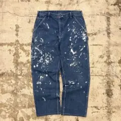 カーハート　デニム　ペインターパンツ　ルーズフィット　B13 ペンキ　古着