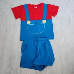 マリオオーバーオール風ベビー服 80