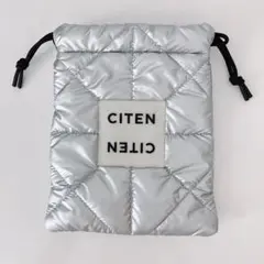【美品】CITEN パデッド キンチャク ショルダー シルバー