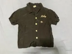 MPS ボーリングシャツ　ミッキー　和柄　ブラック　黒　120cm 半袖　男の子