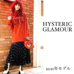 極美品 ヒステリックグラマー アリスクーパー リボンタイ付きスウェットパーカー