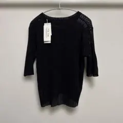 tip top 黒 半袖ニット M 定価約4000円