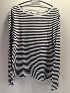 AMERICAN HOLIC ブラック/ホワイトストライプ 長袖Tシャツ M